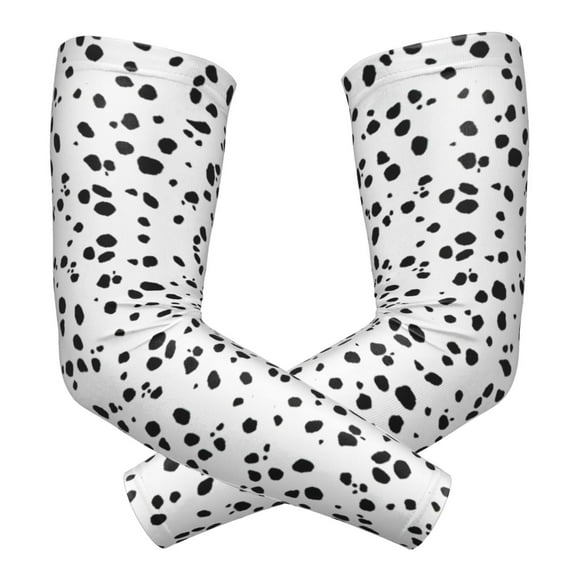 Dalmatian Print Arm Sleeves For Men Women Compression Sleeves To Cover Arms Working Sun Sleeves
