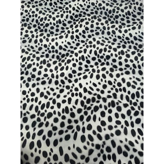 Dalmatian Print Velboa Faux Fur Fabric – Soft, Cozy Fabric for Costumes, Pillows & Home Decor | Valentina Textiles Inc. ( 1/2 Yard)