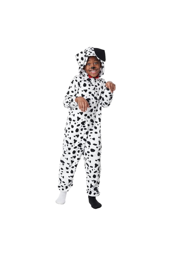 Dalmatian Pup Fleece Jumpsuit Child Costume
