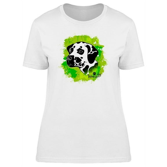 Dalmatian Puppy Green Background T-Shirt Men -Image by Shutterstock, Male Medium