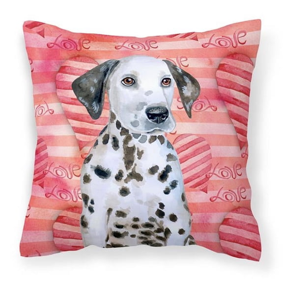 Dalmatian Puppy Love Fabric Decorative Pillow