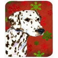 thumbnail image 1 of Dalmatian Red and Green Snowflakes Christmas Mouse Pad, Hot Pad or Trivet, 1 of 1