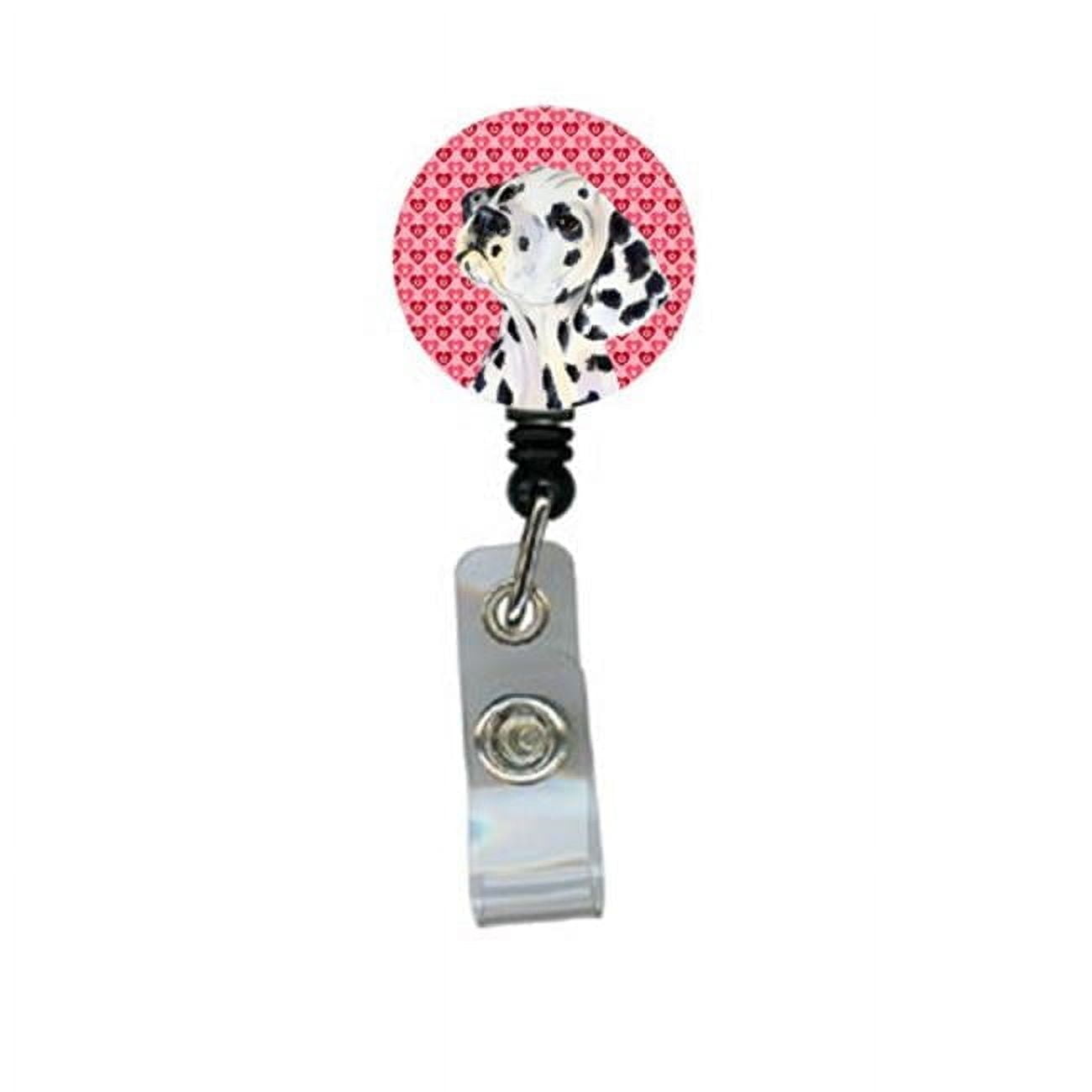 Dalmatian Retractable Badge Reel Or Id Holder With Clip