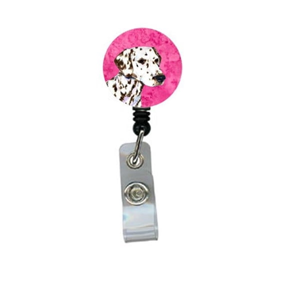 Dalmatian Retractable Badge Reel Or Id Holder With Clip