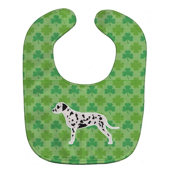 Dalmatian Shamrocks Baby Bib