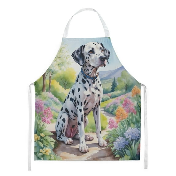 Dalmatian Spring Path Apron 27 in x 30 in