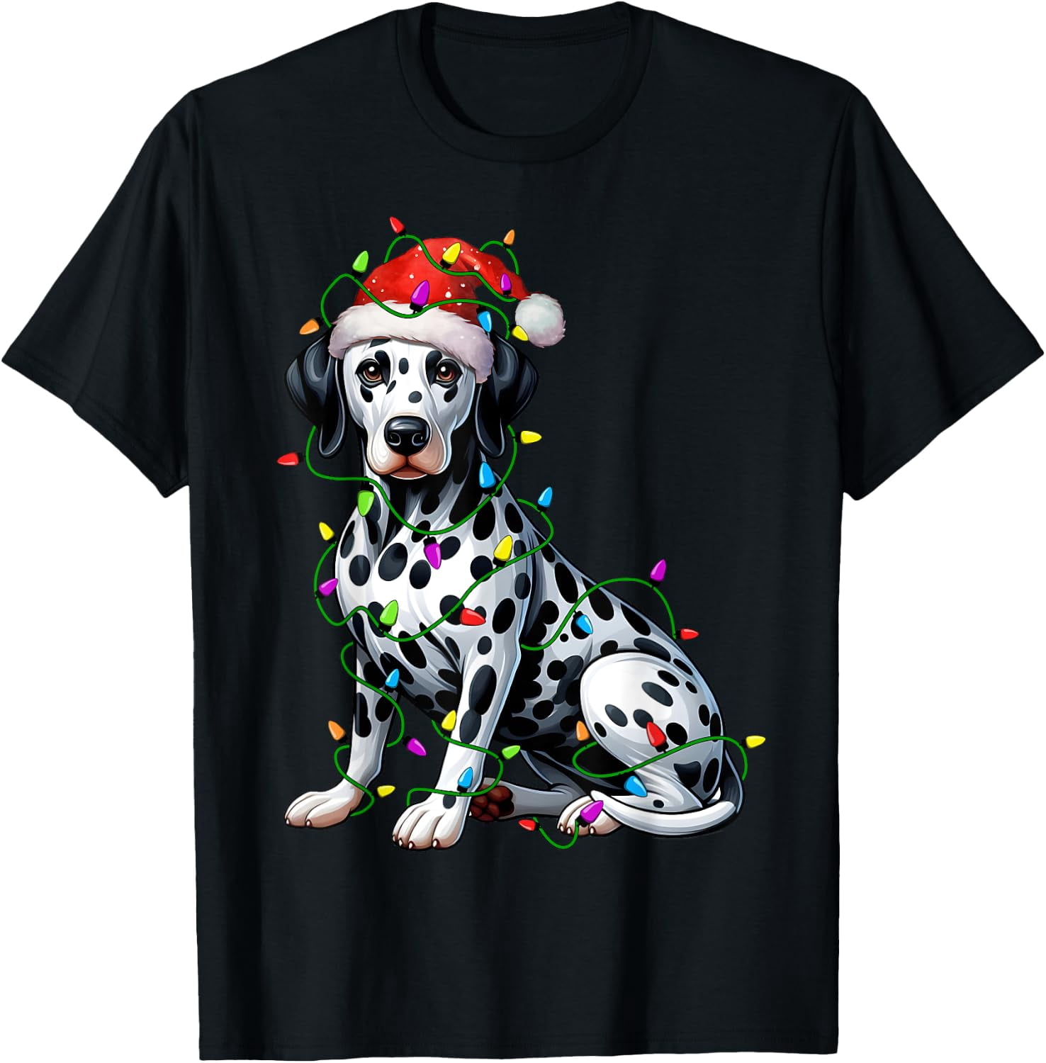 Dalmatian St Nick Christmas Tree Lighting Xmas T-Shirt - Walmart.com