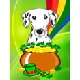 thumbnail image 1 of Dalmatian St. Patrick's Day Flag Canvas House Size, 1 of 4