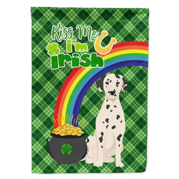 Dalmatian St. Patricks Day Flag Garden Size