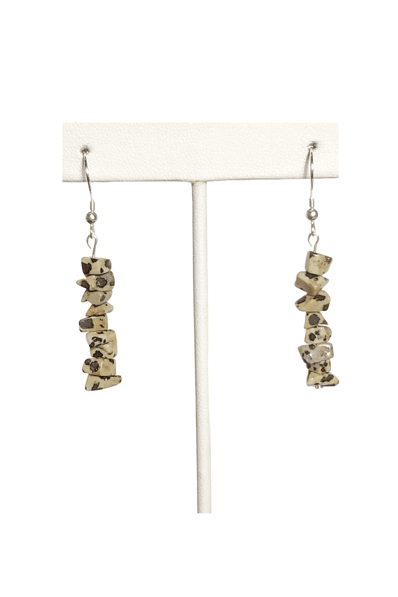 Dalmatian Stone Chip Earrings