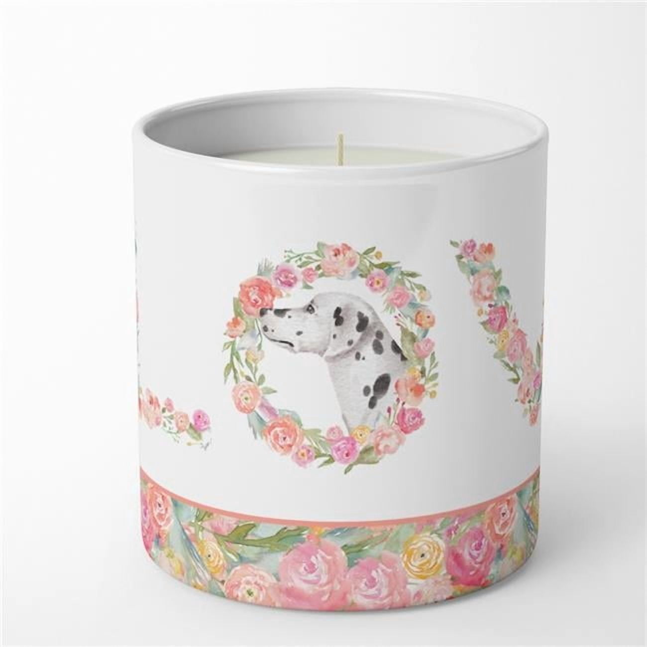 Dalmatian #4 LOVE 10 oz Decorative Soy Candle 3.25 in x 3.75 in
