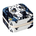 thumbnail image 1 of Dalmatians Decorative Square Travel Portable Jewelry Display Box - Earring Organizer, Necklace and Bracelet Storage Case for Girls and Women, 1 of 6