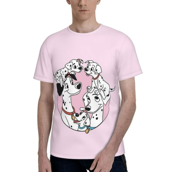 Dalmatians Men's T Shirts Cartoon Graphic Short Sleeve Tees Novelty Casual Unisex Adults Tee Shirt Tops
