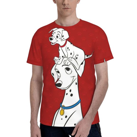 Dalmatians Men's T Shirts Cartoon Graphic Short Sleeve Tees Novelty Casual Unisex Adults Tee Shirt Tops