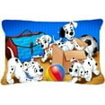thumbnail image 1 of Dalmatians Playing Ball Fabric Decorative Pillow, 1 of 1