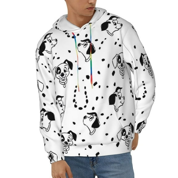 Dalmatians Unisex Hoodies 3D Print Hooded Sweatshirt for Men Women, Long Sleeve Fall Pullover Top with Pockets