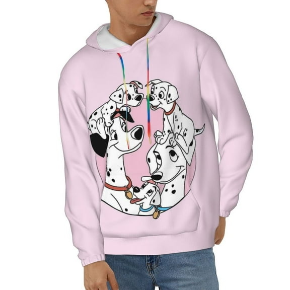 Dalmatians Unisex Hoodies 3D Print Hooded Sweatshirt for Men Women, Long Sleeve Fall Pullover Top with Pockets