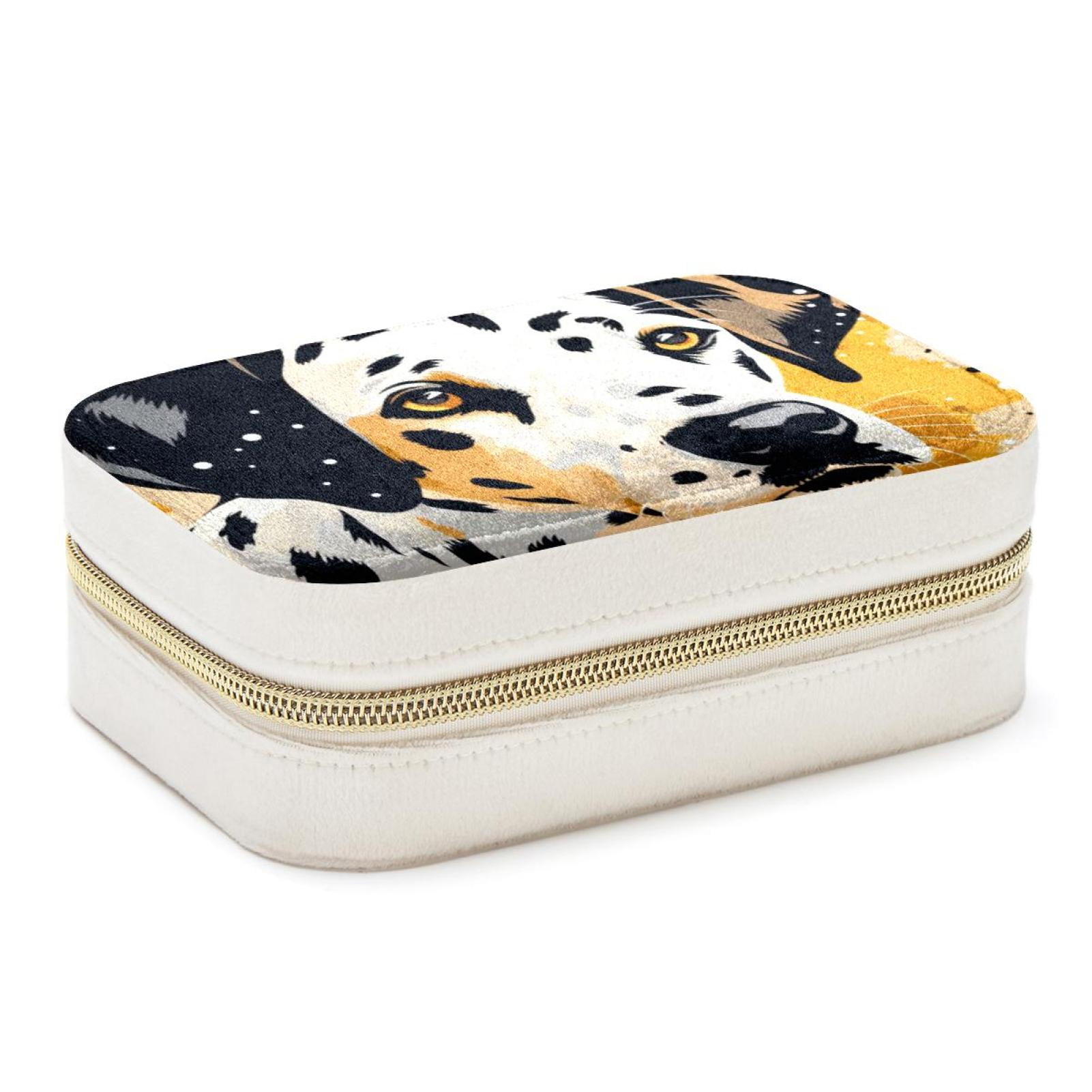 Dalmatians Velvet Portable Decorative Box with Removable Compartment ...