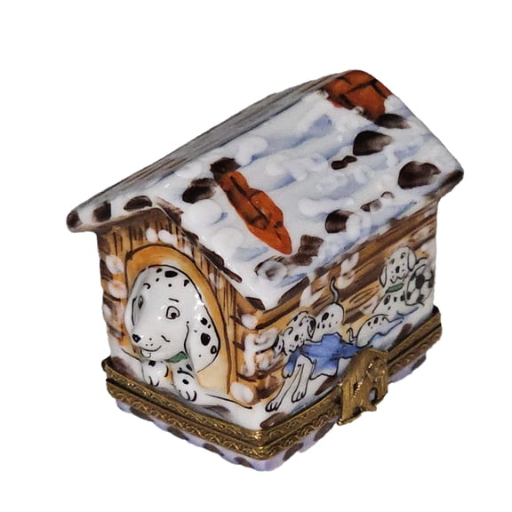Dalmation in Dog House Limoges Box by Limoges Boutique Limoges Box Porcelain Figurine