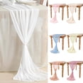 thumbnail image 1 of Dalrosia 10FT Chiffon Table Runner 29x120 Inches Wedding Runner Sheer Thanksgiving Christmas Bridal Shower Decorations, 1 of 8
