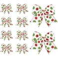 thumbnail image 1 of Dalrosia 10PCS Christmas Bows for Wreath, Xmas Wreath Bows Red Black Buffalo Plaid Bow Winter Holiday Burlap Craft Bow Xmas Farmhouse Tree Bows for Basket Christmas New Year Party Decorations, 1 of 4