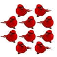 Dalrosia 10PCS Christmas Mini Cardinal Clip on Tree Ornaments Bird