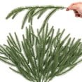 thumbnail image 1 of Vorkoi 10PCS Christmas Norfolk Pine Branches, Real Touch Artificial Norfolk Pine Branch Faux Cedar Pine Stem Fake Greenery Pine Picks for Vase DIY Garland Wreath Home Decoration, 1 of 7