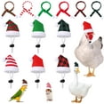 thumbnail image 1 of Dalrosia 12PCS Christmas Pet Chicken Hat Scarf Bowtie Set Mini Santa Plaid Hat Scarf Xmas Small Animal Red Green Gray Hat with Adjustable Chin Strap for Hen Bunny Guinea Pig Hamster, 1 of 7