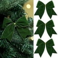 thumbnail image 1 of Dalrosia 12PCS Christmas Velvet Bows Rustic Wreath Gift Bows Vintage Xmas Velvet Ribbon Bow Holiday Ornaments for Christmas Tree Garland DIY Craft Wrapping Deco, 1 of 5