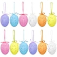 thumbnail image 1 of Dalrosia 12PCS Easter Hanging Eggs with Dots- Easter Tree Hanging Ornaments for Party Spring Home Garden Decoration, 1 of 5