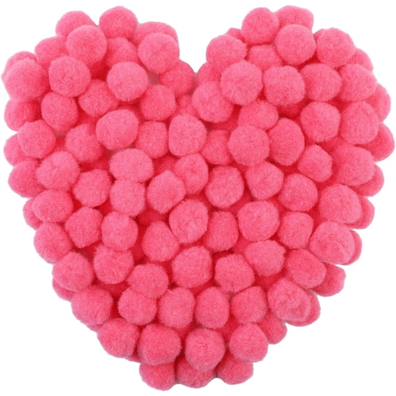 Dalrosia 150PCS Pom Poms, Fuzzy Pompom Puff Balls, 1 Inch Craft Pom Poms Balls for DIY, Arts, Crafts Projects, Birthday Decorations