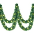 thumbnail image 1 of Dalrosia 16.4FT Christmas Prelit Tinsel Garland with Lights 50 LED Hanging Lighted Christmas Garland Xmas Tinsel Garland for Xmas Tree Home Decor, 1 of 6