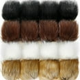 thumbnail image 1 of Dalrosia 16PCS Faux Fur Pom Pom Balls with Elastic Loop Fluffy Faux Fox Fur Pom Pom for Hats Beanie Shoes Scarves Gloves Bags Accessories, 1 of 5