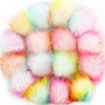 thumbnail image 1 of Dalrosia 16PCS Faux Fur Pom Pom Balls with Elastic Loop Fluffy Faux Fox Fur Pom Pom for Hats Beanie Shoes Scarves Gloves Bags Accessories, 1 of 6