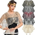 thumbnail image 1 of Dalrosia 1920s Shawl Bridal Shawls Sequin Beaded Shawl And Wraps Bolero Flapper Cover Up For Evening Dresses Wedding Party, 1 of 4