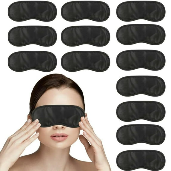 Dalrosia 20PCS Sleep Masks Bulk Eye Mask, Sleeping Mask Blindfold Eye Cover Team Building Games Party with Nose Pad and Adjustable Strap for Women Men Kids