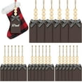 thumbnail image 1 of Dalrosia 24PCS Christmas Stocking Wood Tags with Buffalo Plaid Row Farmhouse Xmas Hanging Tag with Wood Bead for Winter Decor, 1 of 7
