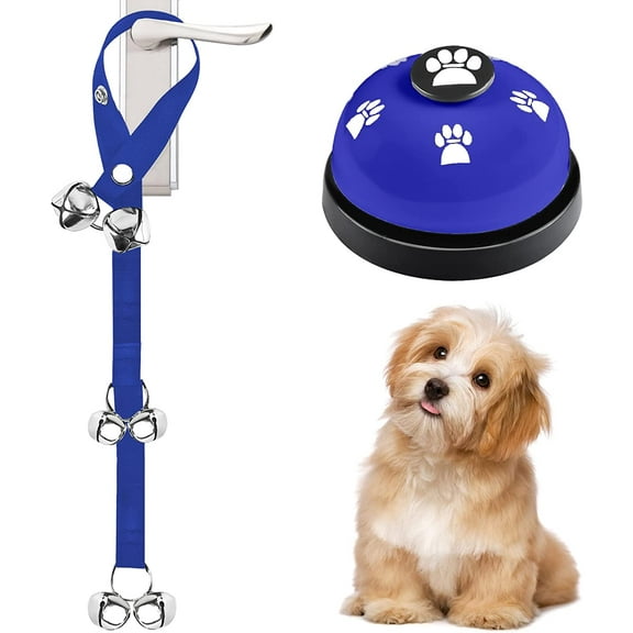 Dalrosia 2PCS Dog Doorbells, Pet Training Bells for Go Outside Potty Training and Communication Device Large Loud Dog Bell Cat Puppy Interactive Toys Adjustable Strap Door Bell