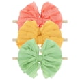 thumbnail image 1 of Dalrosia 3PCS Baby Girls Headbands Soft Elastic Headbands Newborn Lace Hair Bow Hair Accessories for Infant Baby Toddler Girls, 1 of 4