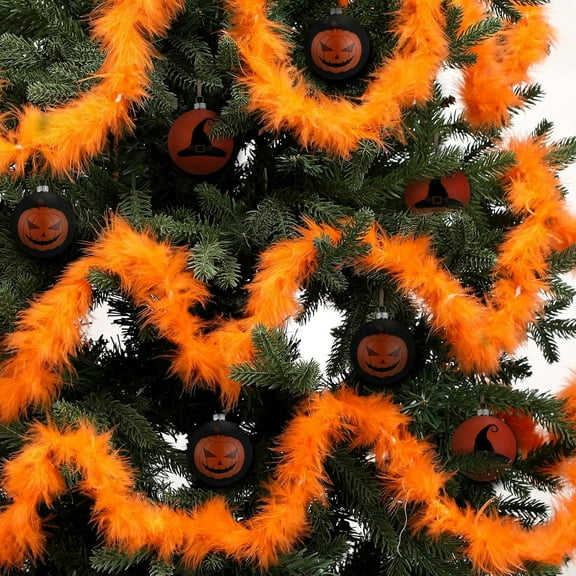 Dalrosia 3PCS Christmas Garland for Xmas Tree Decorations Christmas Tree Hanging Garland Faux Feather Decorations for Birthday Holiday Indoor and Outdoor Party Supplies