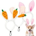 thumbnail image 1 of Dalrosia 3PCS Easter Dog Headbands Easter Bunny Rabbit Ear Headwear Cute Carrot Hair Band Adjustable Pet Easter Party Costume Accessories for Dog Cat Puppy, 1 of 5