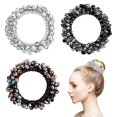 thumbnail image 1 of Dalrosia 3PCS Hair Ties Crystal Elastic Hair Scrunchies Stretchy Hair Accessories Bead Ponytail Holders Boho Hair Elastics Ties Handmade Hair Bands for Women and Girls Rubber Bands, 1 of 6