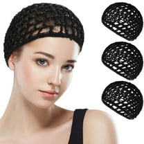 Dalrosia 3PCS Mesh Hair Net Wrap For Sleep Sleeping Wraps Elastic Band Wig Hairnets Bonnet Caps Snoods Sew In Weave Protector Weaving Press Head Hats Crochet Cover Women Bathing Accessories