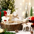 thumbnail image 1 of Dalrosia 3PCS Reindeer Table Decor Reindeer Tabletop Block Sign Rustic Farmhouse Wooden Centerpieces for Christmas Xmas Winter Home Office Shelf Desk Tiered Tray Decor, 1 of 5