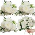 thumbnail image 1 of Dalrosia 4PCS Artificial Flowers Fake Peonies Silk Peony Bouquet Faux Flowers Bulk Arrangements for Decoration Vase Florals Arrangements Wedding Home Party Table, 1 of 5