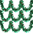 thumbnail image 1 of Dalrosia 4PCS Christmas Tinsel Garland Christmas Tree Ornament Metallic Twist Garland Xmas Hanging Wreath for Indoor Outdoor Decorations Party Supplies, 1 of 6