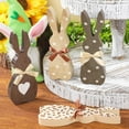 thumbnail image 1 of Dalrosia 4PCS Easter Bunny Table Wooden Signs Bunny Shaped Farmhouse Decor Wood Easter Decorations Spring Rabbit Shaped Wooden Tabletop Centerpieces for Home Dining Room Office Tiered Tray Gift Indoor, 1 of 4