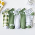 thumbnail image 1 of Dalrosia 5 Pairs Women Ankle Socks Low Cut Thin Sock Lightweight Cute Pattern Color Soft Sock, 1 of 4