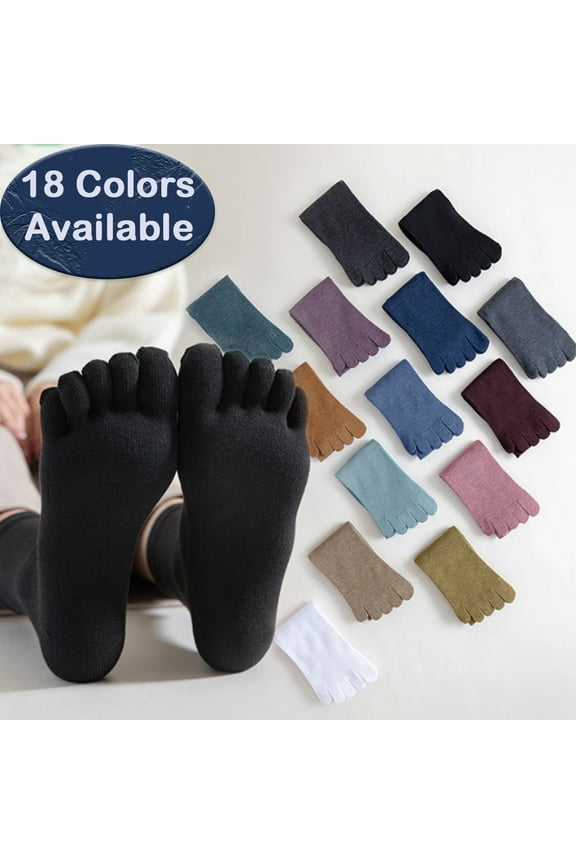 5Pairs Women's Toe socks Cotton Five Finger Socks For Running Athletic