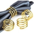 thumbnail image 1 of Dalrosia 6PCS Dinner Napkins Rings Set - Napkin Rings Bulk Fall Dinner Table Decor Napkin Holder for Table Setting Decor Napkin Holder - Ring Holder for Wedding Decorations Kitchen Dining Table Decor, 1 of 4